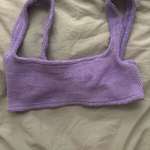 Hunza G purple bikini top ONLY